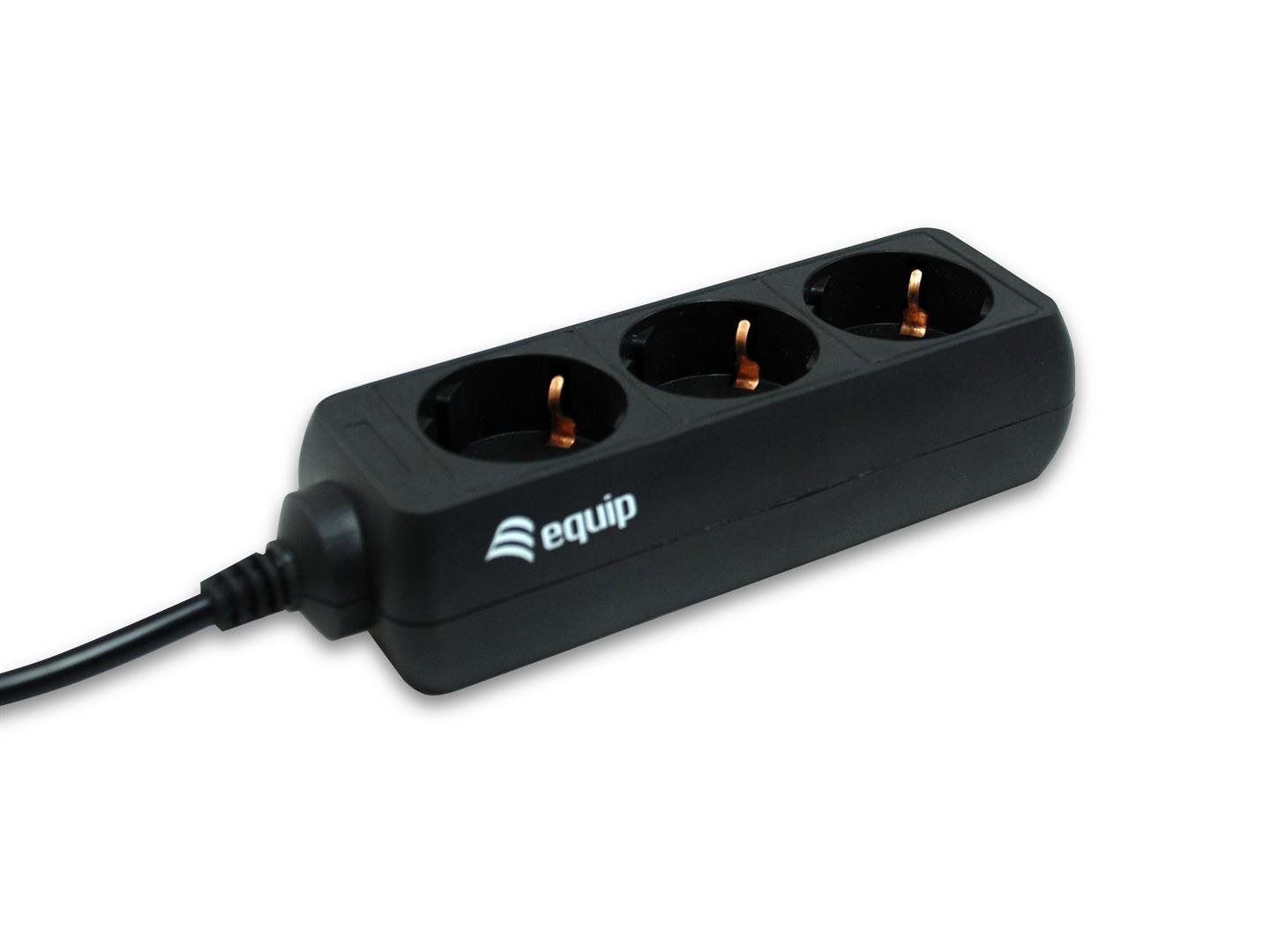 Equip Steckdosenleiste 3-fach für USV black